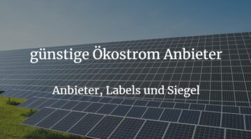 Ökostrom Anbieter